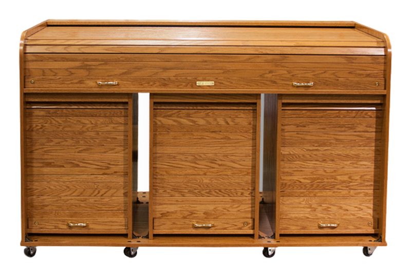 P-Custom Super Extended body with a triple undermounted rack system on an eight-caster RollBase