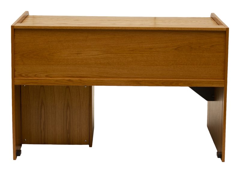 EXTRT-II Extended Rolltop desk three-quarter view showing the wide low profile top