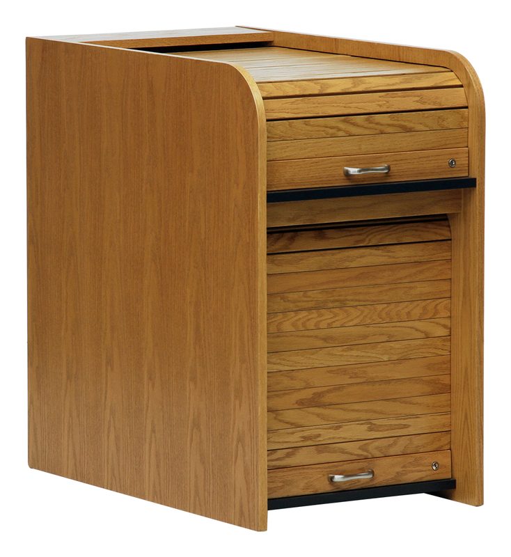 STDMINI-II Standard Mini Rolltop desk front view with the rolltop closed