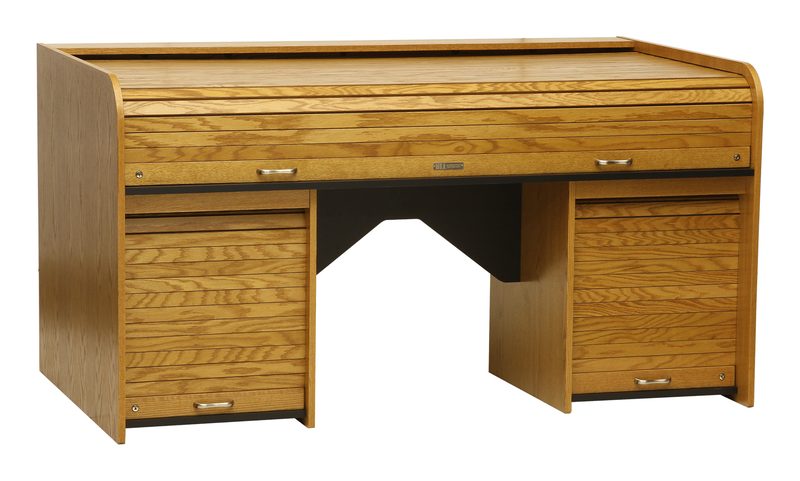 SXEXT-II Super Extended Rolltop desk front view showing the wide low profile top
