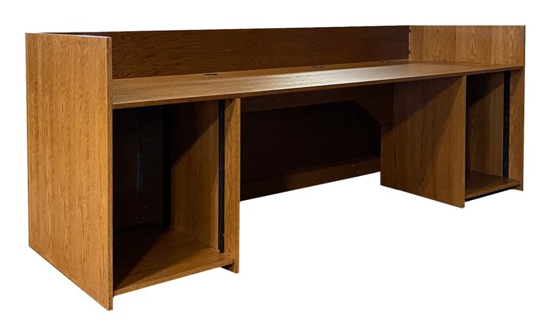 Clearspan CS-1x94x2R14 desk angled view with the upper rolltop raised
