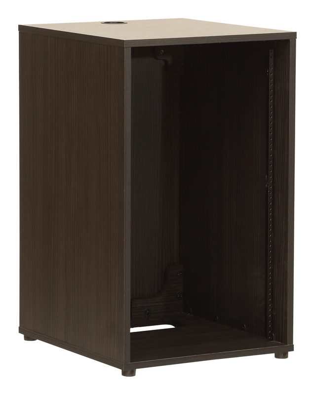 EXR Express Series A/V equipment rack, angled front view