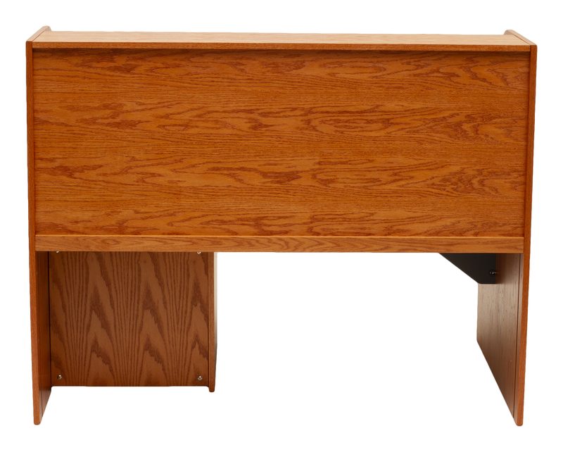 HREXT-II High Rise Extended Rolltop desk with the rolltop open and 10 RU rack visible