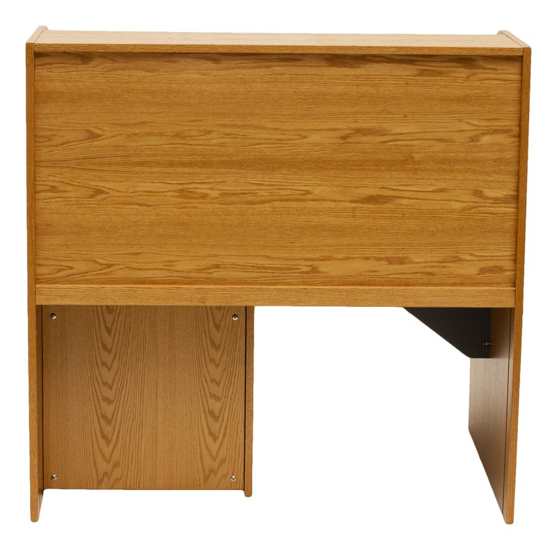 HRSTD-II High Rise Standard Rolltop desk side view showing the 10 RU undermounted rack