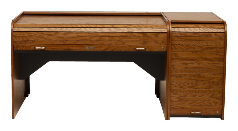 INSEXT-II Inspire Extended rolltop console, rear three-quarter view