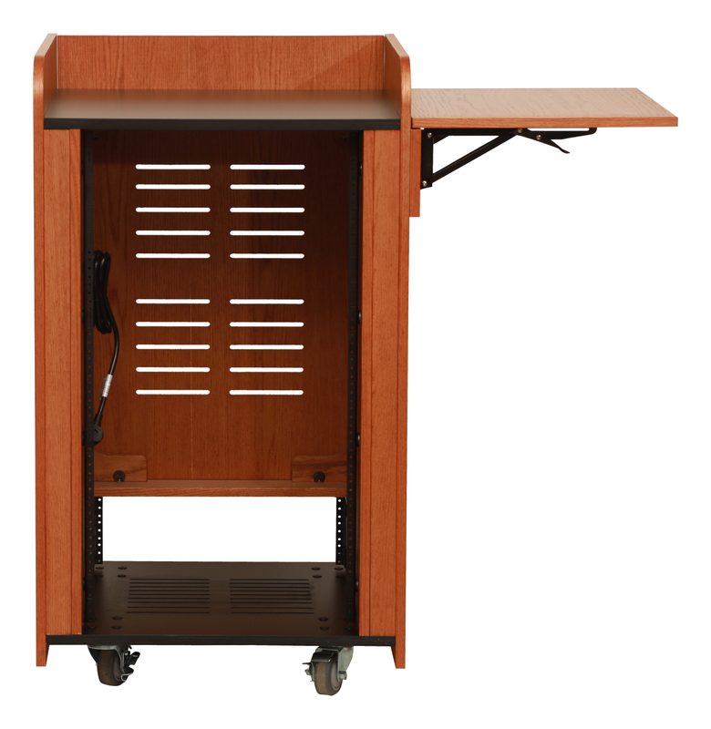Open Series 23001 custom rack, rear view with the vented removable door