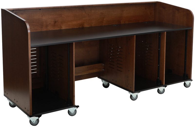 Open Series 22070 mobile production desk, angled view of the worksurface