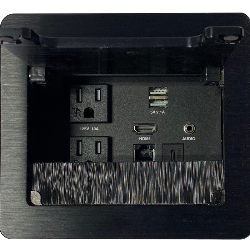 Technology Port connectivity box close up with the cover open