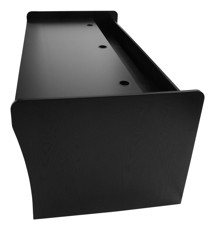PDS-36 presentation workstation desk upright view of the front and lower rack