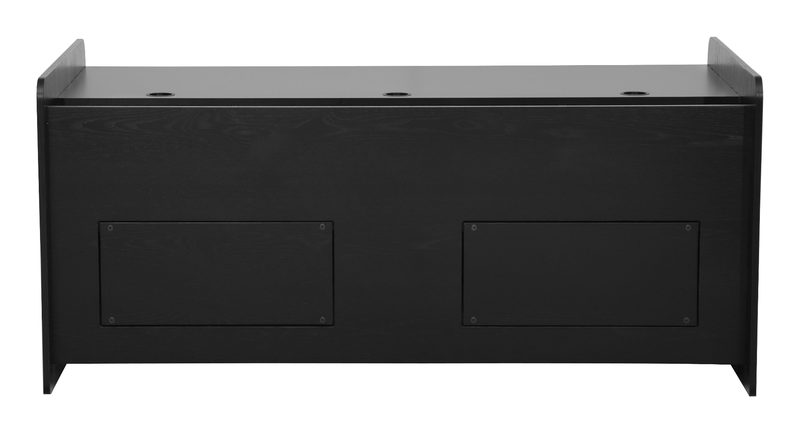PDS-36 presentation desk side view with the rolltop open for equipment access