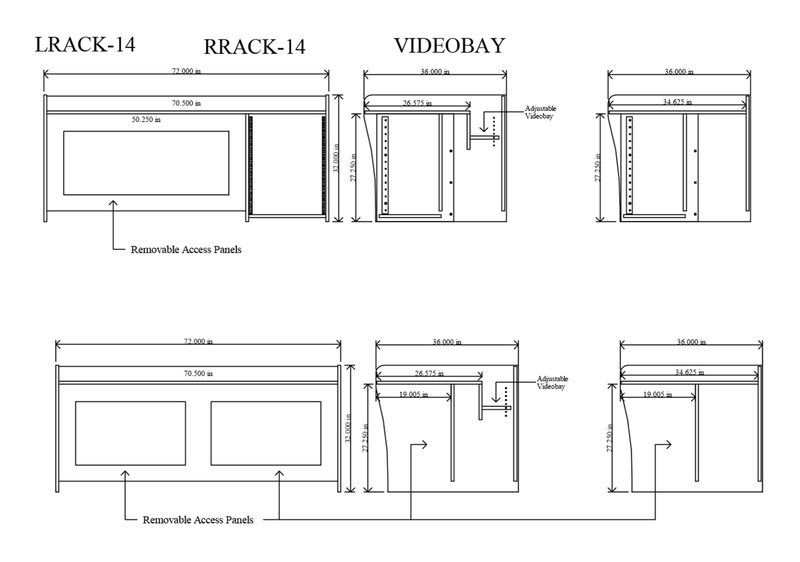 PDS-3672-R14 presentation desk with the rolltop closed and work surface clear