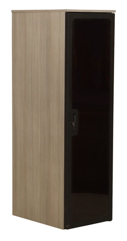 Rack Skins cover panels on a rack, three-quarter view with the top panel fitted