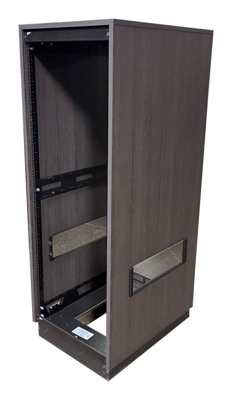 Rack Skins side panel with optional ventilation cutouts fitted to a rack
