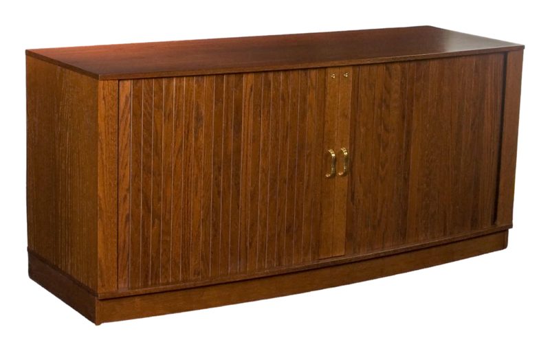 TR16E-II Executive Series rack, front view with triple bay credenza layout